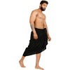 LA LEELA Men's Cover Up Casual Vacation Beach Holidays Summer Long Swim Trunk Swimwear For Men Beachwear Pareo One Size Coal, Solid - 3 of 4