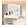 White 19 Inch Vanity Mirror with Lights, Round Large LED Vanity Mirror with Smart Touch 3 Colors Dimmable, Touch Lighting, 360° Rotation for Dressin - 4 of 4