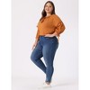 Agnes Orinda Women's Plus Size Tie Tassel V Neck Hollow Bowknot Long Sleeve Casual Blouses - 3 of 4