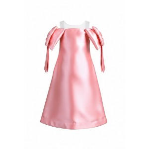 Beautiful Bow Shoulder Party Dress Mia Belle Girls, Pink, 2T