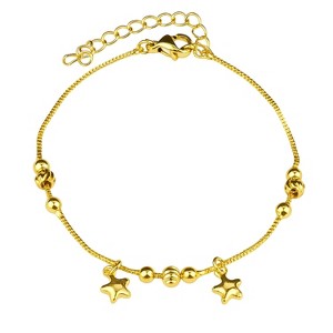 Gold - Toned Plastic Star - Decorated Modern Women's Bracelet - 1 of 4