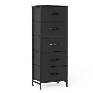 CAVINAS Modern 5-Drawer Tall Dresser for Bedroom, Chest of Drawers & Storage Cabinet with Fabric Bins & Wooden Top for Closet/Entryway/Nursery - 1 of 4