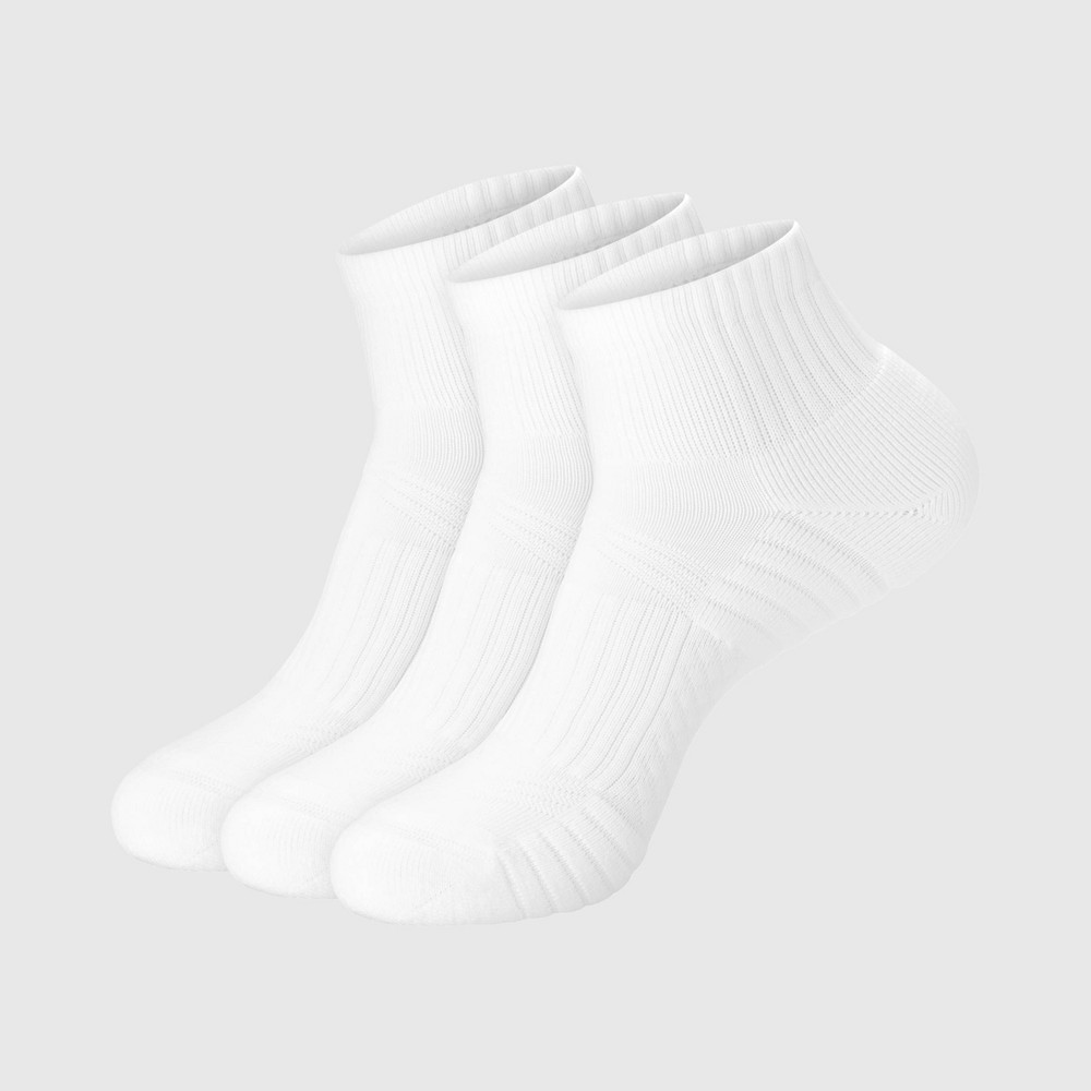 Hanes Men's Stretch Cushion Ankle Socks 3pk - White 6-12