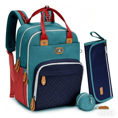 Dikaslon Diaper Bag Backpack with Portable Changing Pad, Pacifier