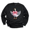 Valentine Goose Coquette - Women's Garment Dyed Long Sleeve Graphic T-Shirt - 2 of 4