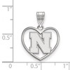 Black Bow Jewelry Sterling Silver Nebraska Cornhuskers NCAA Pendant - 2 of 3