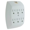 GE 6 Outlet Grounded Wall Tap White: Multi Plug Extender, 15A, UL Listed, 6 Electrical Outlets, General Electric - 3 of 4
