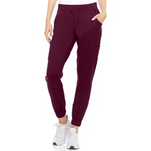 Medichic Women's Scrubs Mid Rise Six Pocket Yoga Scrub Joggers - 1 of 4