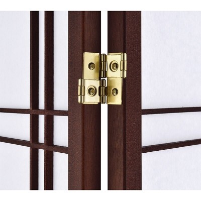 Cherry Pine 3-Panel Shoji Room Divider with Rice Paper