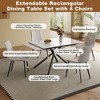 PAGED Extendable Dining Table for 6/8 Person, Modern Kitchen Table with Sintered Stone Tabletop for Living Room, Dining Room, 59" to 83" - 4 of 4