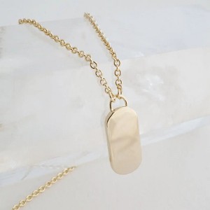 Julia Tag Necklace in Gold, Rose Gold, Silver - Honeycat - 1 of 4