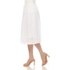 White Mark Women's Chiffon Pleated Midi Skirt - 2 of 4