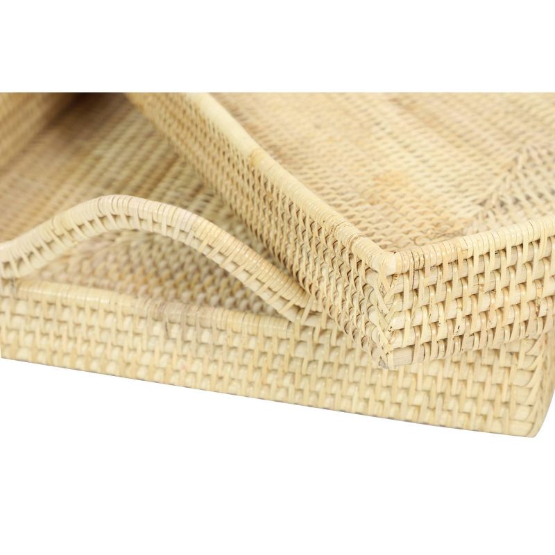 Set of 2 Handwoven Bamboo Trays - Olivia & May, 4 of 5