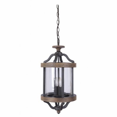 Craftmade Lighting Ashwood 2 - Light Pendant in  Textured Black/Whiskey Barrel