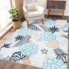 Machine Washable Area Rug for Living Room Modern Boho Floral Printed Indoor Carpet Non Slip Ultra Thin Non Shedding Floor cover - 4 of 4
