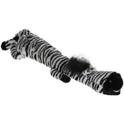 Multipet Dawdler Dudes Zebra Plush Dog Toy with Squeaker