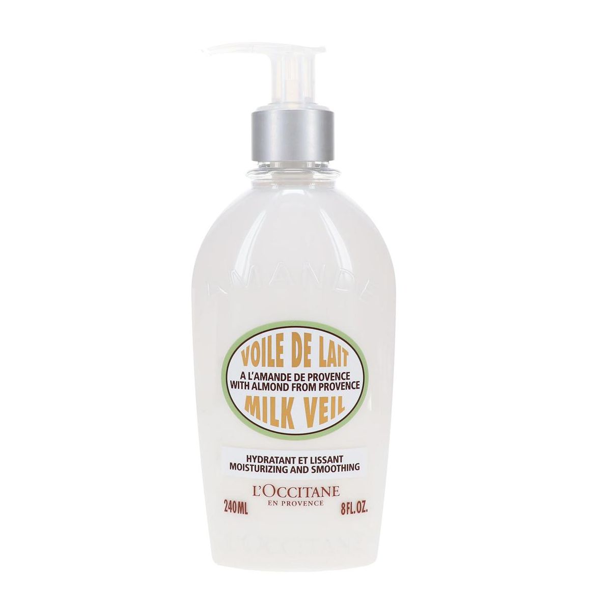 L'Occitane Almond Milk Veil Silken & Illuminate, Lightweight Body Lotion to Soften & Smooth Skin, 8 oz