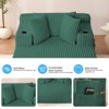 Mjkone 1PC Corduroy Sleeper Sofa Chair,51"Single Seat Chaise Lounge Chair With Pillows,Wide Armrest,Cup Holder,Storage - 4 of 4