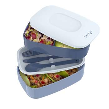 Bentgo Classic All-in-One Stackable Lunch Box Container with Built in Flatware - Slate