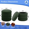 Gericco 16.9" Round Ottoman with Storage for Living Room Small Boucle Foot Stool Modern Upholstered Vanity Stool Ottoman Foot Rest - 2 of 4