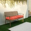 48" x 19" x 3" Sunbrella Canvas Outdoor Tufted Bench Cushion - Sorra Home - 2 of 3
