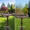 Good Directions 28" Classic Bronze Bird Bath - Black & Copper - 2 of 4