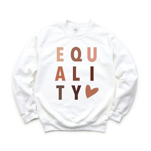 Simply Sage Market Women's Graphic Sweatshirt Equality Heart - 1 of 3