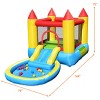Costway Inflatable Bounce House Kids Slide Jumping Castle Bouncer w/Pool and 580W Blower - 3 of 4