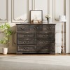 COZONY 47" Vintage 9 Drawer Dresser for Bedroom, Wooden Chest of Drawers with Natural Wood Texture, Large Storage Organizer for Closet, Living Room - 3 of 4