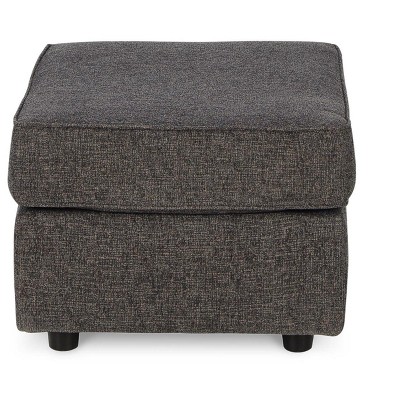 34'' Slate Gray Upholstered Rectangular Ottoman