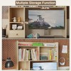 Itopfox Desktop Bookshelf, Tall Countertop Desk Hutch with Shelves and Drawer for Computer Desk, Organizer for Dorm Office Home, Natural - 4 of 4