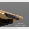 VersaDesk Foundry Bench Corner Height Adjustable Standing Desk Workstation with Split Level Top & Wheels, Natural Bamboo - 3 of 4