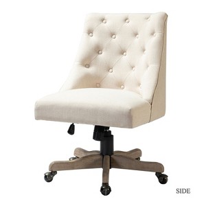 Estelle Velvet Task Chair Upholster Office Chair Swivel Home Desk Chair | Karat Home - 1 of 4
