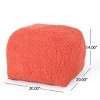 Sapphtopaz Modern Square Ottoman with Chenille Upholstered Fun and Colorful Pouf with Cozy Texture Plush Foot Stools for Living Room,Bedroom - 2 of 4