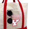 Youngstown State University Primary Logo Canvas Tote Bag With External Pocket, Reusable Shoulder Bag for Shopping, School, Beach - 2 of 4