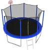 HFYee 8/10/12/14/10*16FT Backyard Trampoline Basketball Kit with Bonus Balls & Safety Enclosure for Ages 8+, Blue - 2 of 4