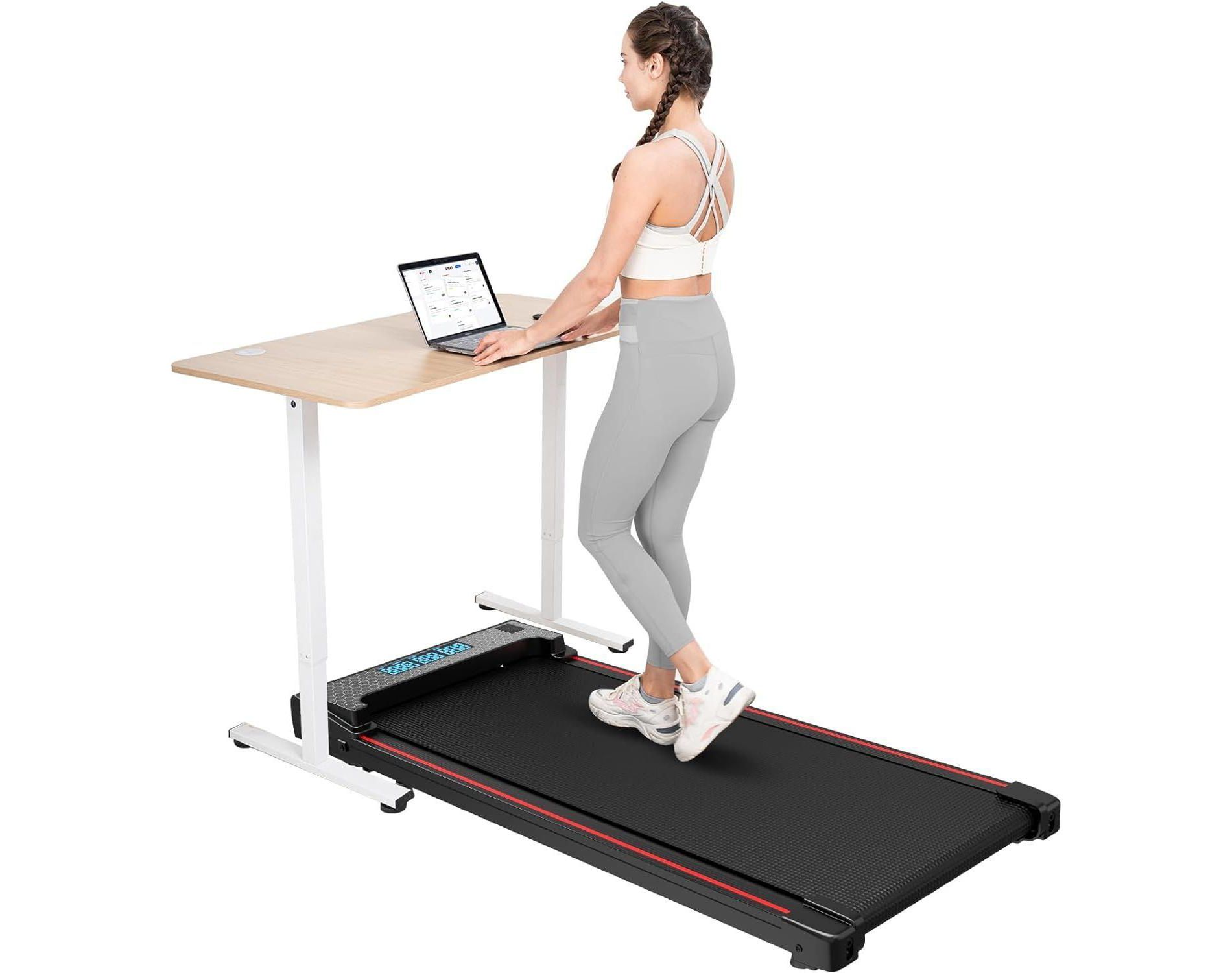 CITYSPORTS Portable Treadmill, Under Desk Treadmill Quiet, 2 in 1 Walking Pad Treadmill Under Desk for Office Home Fitness