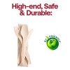 Smarty Had A Party Birch Wood Eco-Friendly Disposable Cutlery Set w/ Napkin -  200 Sets - 4 of 4