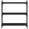 vidaXL Bookcase 3-Tier Black 31.5 in.x11.8 in.x33.9 in. Engineered Wood - 4 of 4