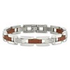 Black Bow Jewelry 9mm Stainless Steel Brown Plated 1/4 Ctw Diamond Link Bracelet, 8.5 In - 3 of 4