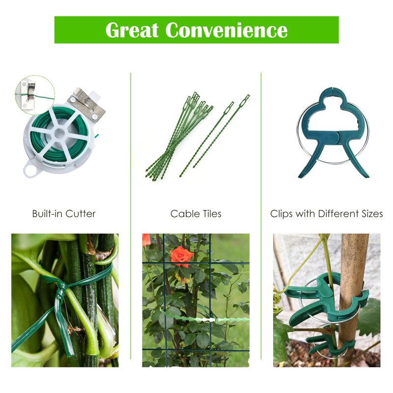 Tangkula 2-Piece Green Cucumber Garden Trellis Grow Support for Climbing Plant, 5 of 11
