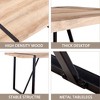 Lyngins Rectangular Kitchen Table for 4-6 Person,Modern Dining Table with Black Metal Legs for Kitchen,Living Room - 4 of 4