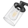 DORESshop 4-Light /6-LightBlack and Gold Vanity Light with Clear Cylinder Glass Shades, Square Plate and Rod Design, E26 Sockets - 4 of 4
