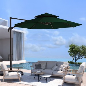 Hyleory 132'' Round Cantilever Umbrella - 1 of 4