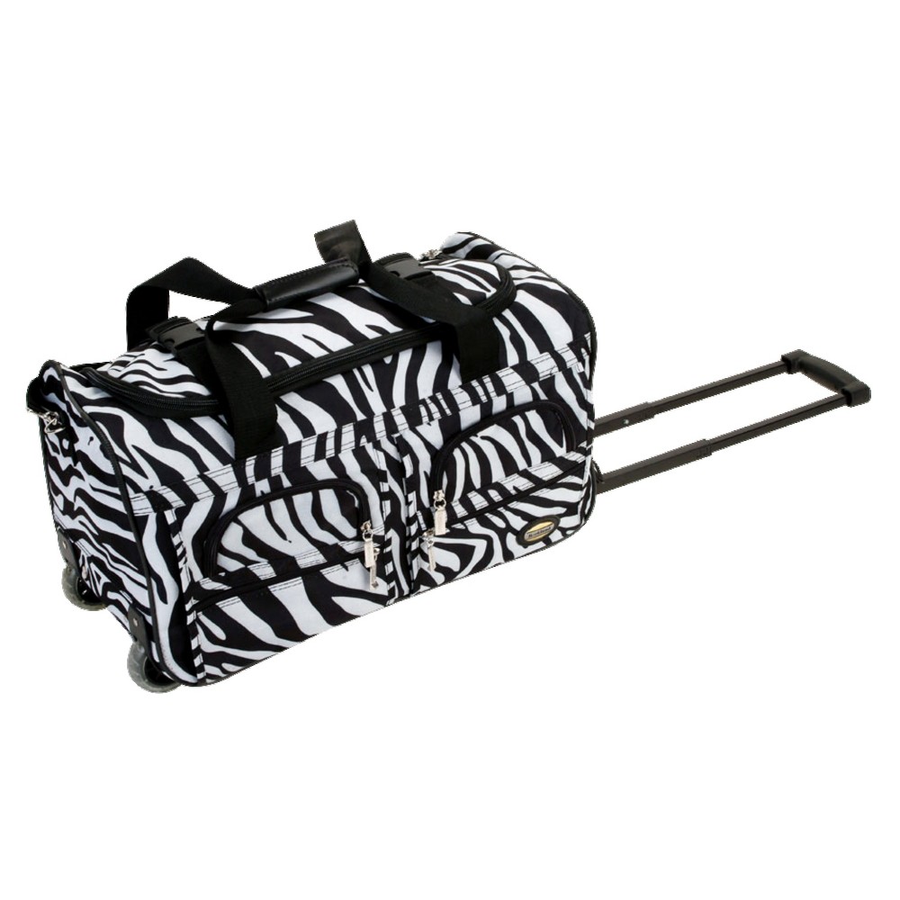 Photos - Travel Bags Rockland 16L Rolling Duffel Bag - Zebra 
