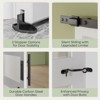 Bestier 84" Frosted Glass Sliding Barn Door with Hardware Kit, Farmhouse Interior Sliding Door with Handle and Lock - 2 of 4