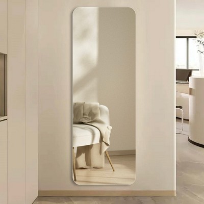 Vynxaria 56X15inch Wall-mounted round-angle dressing mirror high-quality 5mm silver mirror