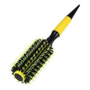 Unique Bargains Nylon Bristle Pins Round Hair Brush Yellow 10.04"x2.17" 1 Pc - 1 of 4