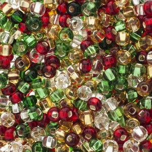 John Bead Czech Glass Seed Beads 6/0 (24g) Noel Night Mix - 1 of 1