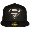 Adult Superman Silver Symbol New Era 59Fifty Fitted Hat - 2 of 4